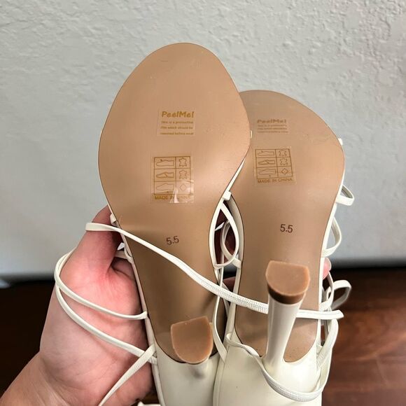 LPA BONE WHITE BASILE HEEL - Picture 5 of 5